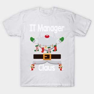 IT Manager Claus Santa Christmas Costume Pajama T-Shirt